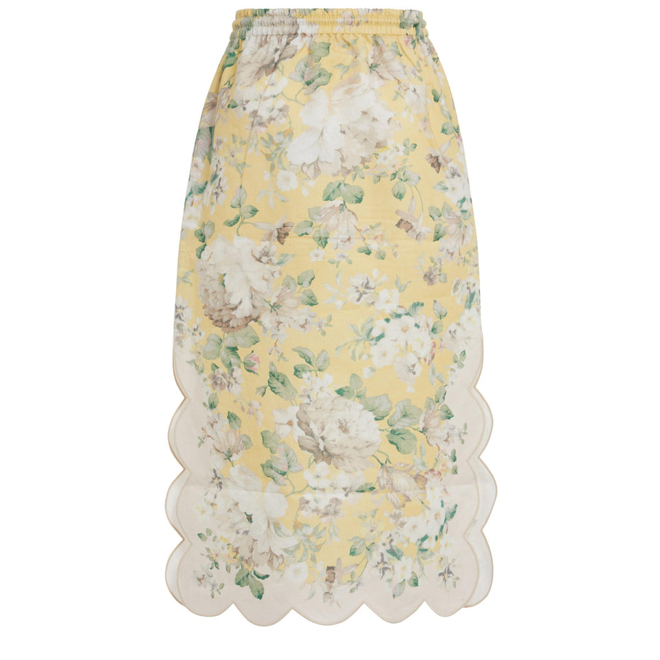 "Acacia" skirt in yellow linen