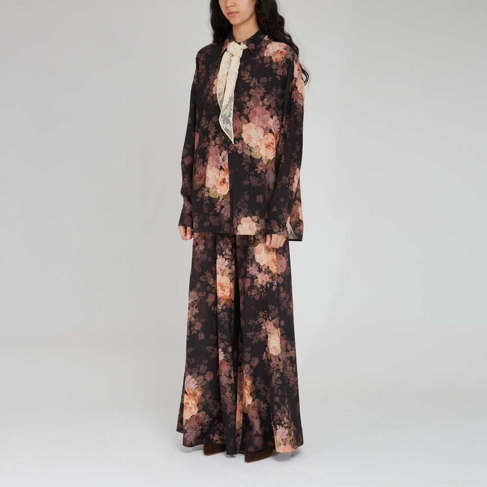 Camicia in seta multicolor