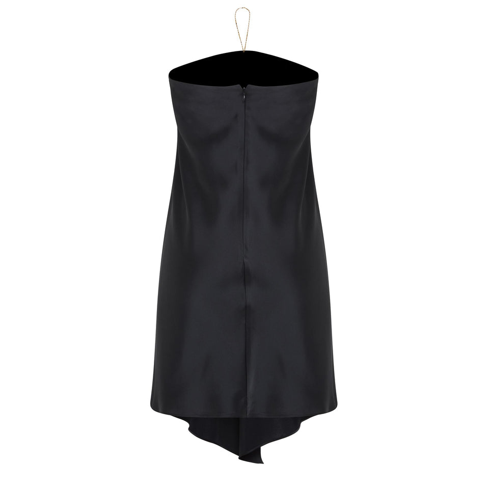 Mini dress in black fabric