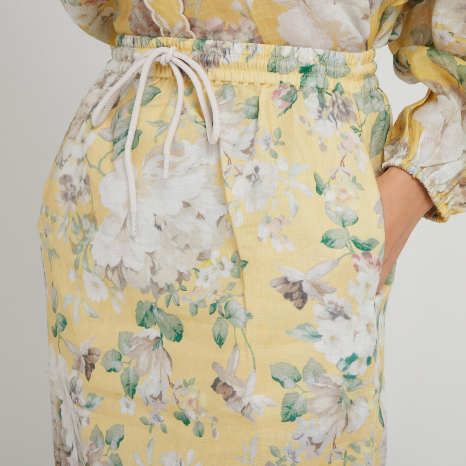 Gonna "Acacia" in lino gialla