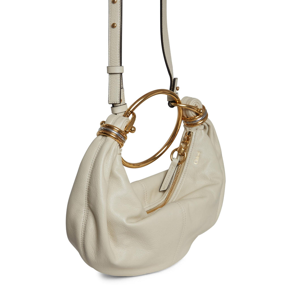 Borsa a spalla ''Bracelet'' in pelle bianca