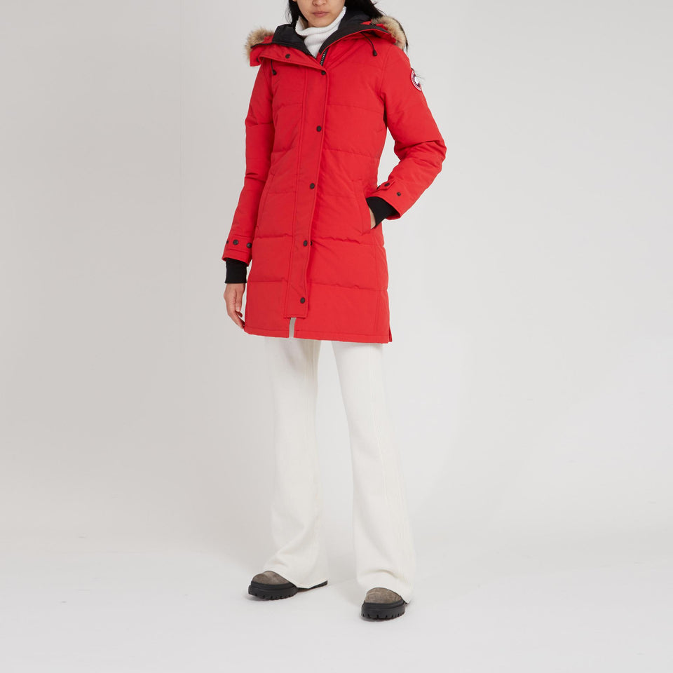 Parka "Shelburne" in tessuto rosso - GIO MORETTI