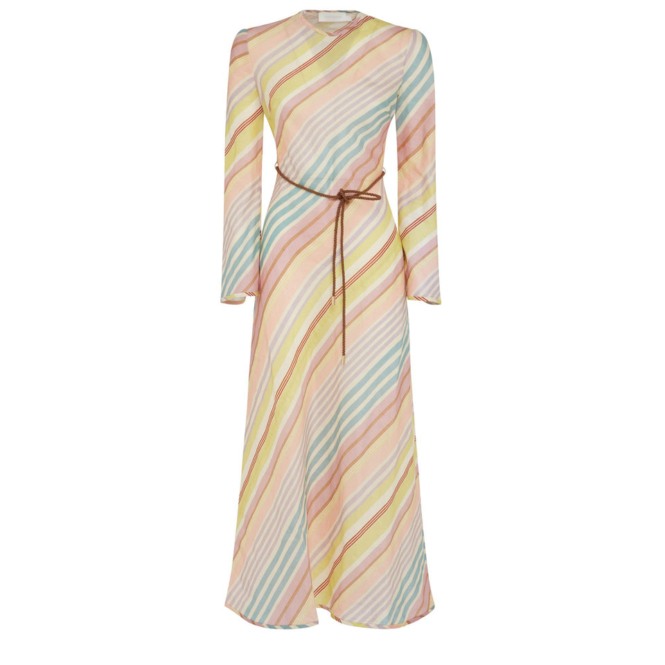 Multicolor linen dress