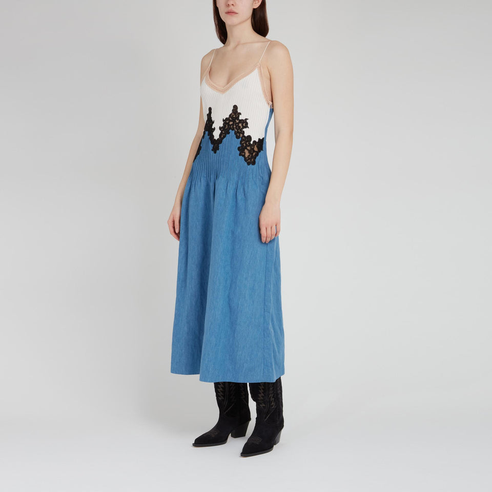 Abito "Althea" in cotone e lino multicolor