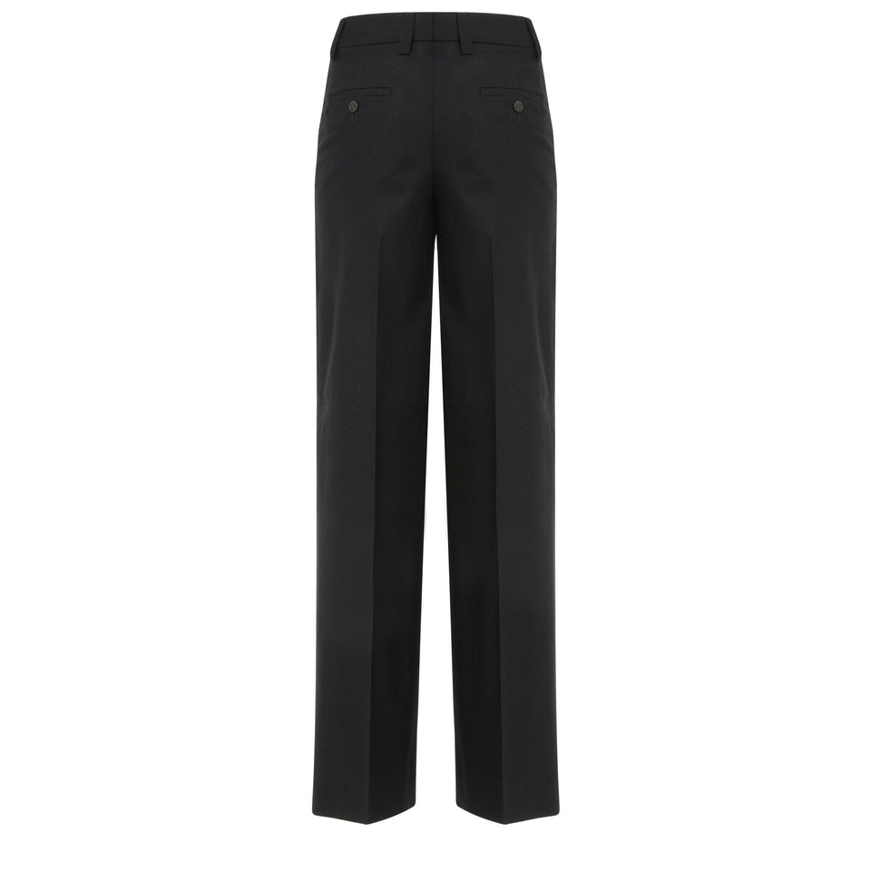 Pantalone sartoriale in lana nero