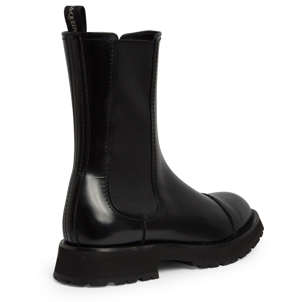 Stivaletto in pelle nero 708175 WIC621000 ALEXANDER MCQUEEN 