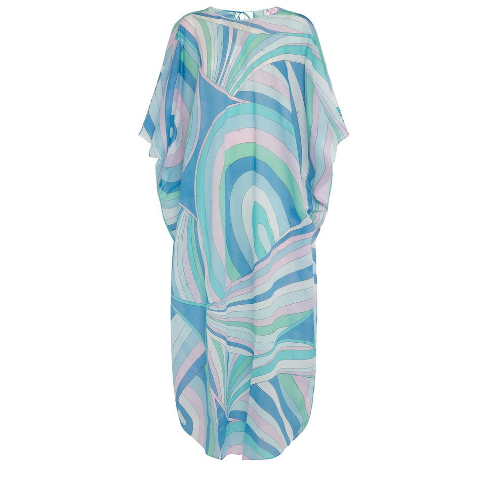 Maxi abito in cotone multicolor