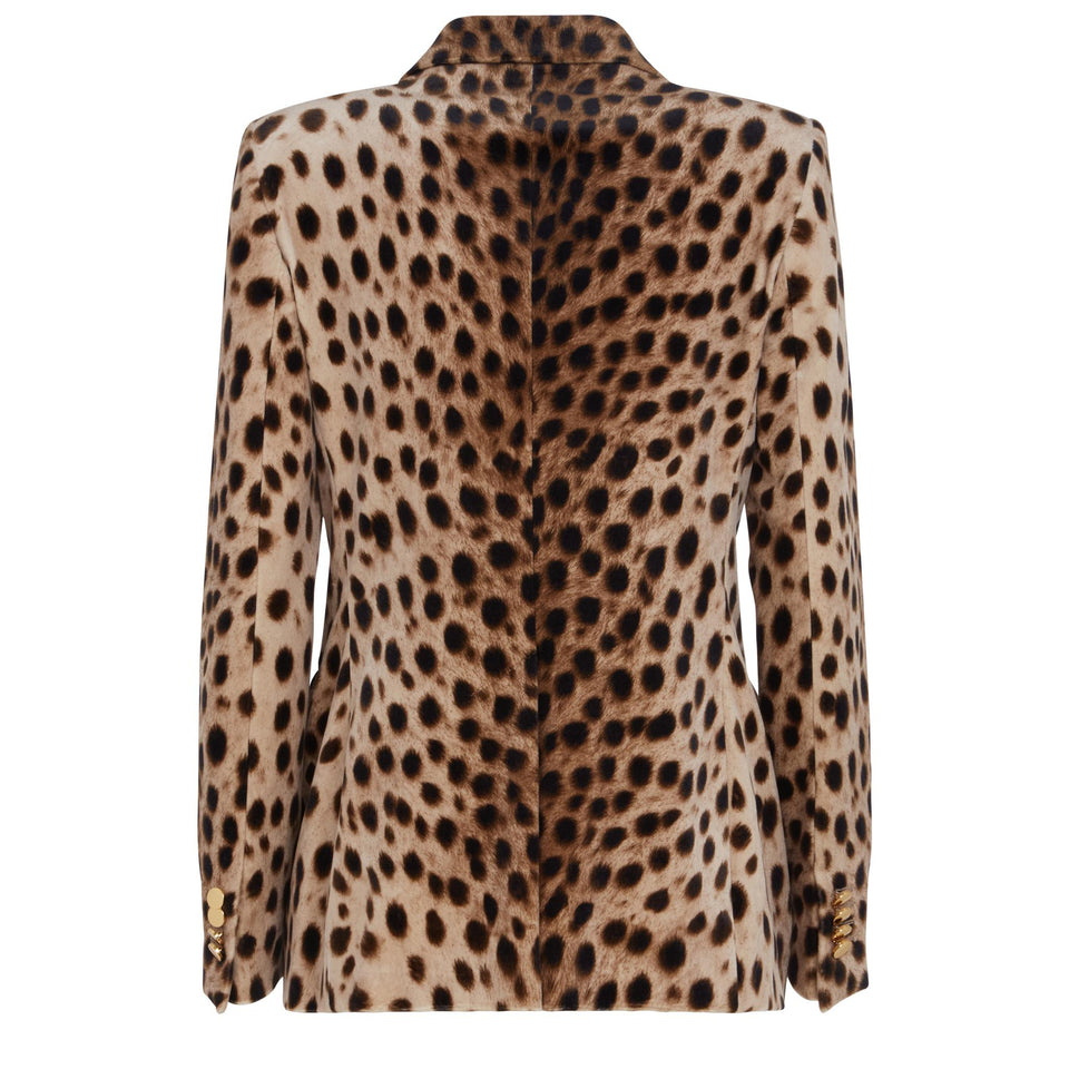 Giacca doppio petto ''J-Parigi'' in cotone multicolor