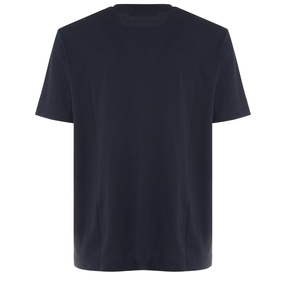 Blue cotton T-shirt