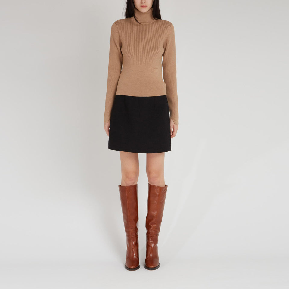 Maglia in lana beige