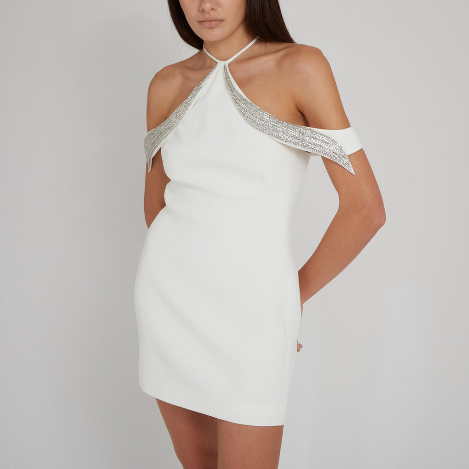 White fabric dress