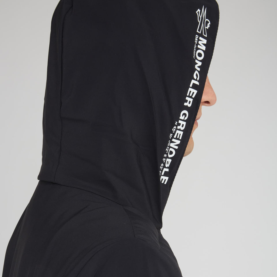 Black fabric cardigan