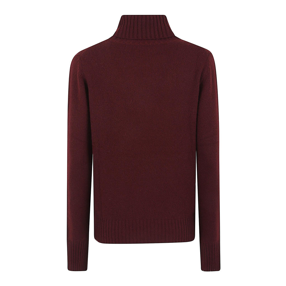 Maglia in cashmere bordeaux 255 1123268 ALLUDE 