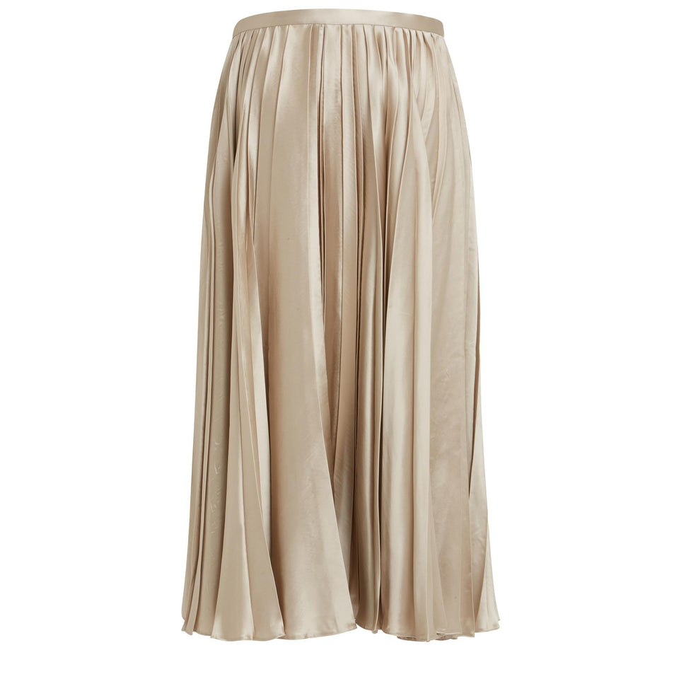 Gonna in tessuto beige S00120 2TP225M1028 DEL CORE 