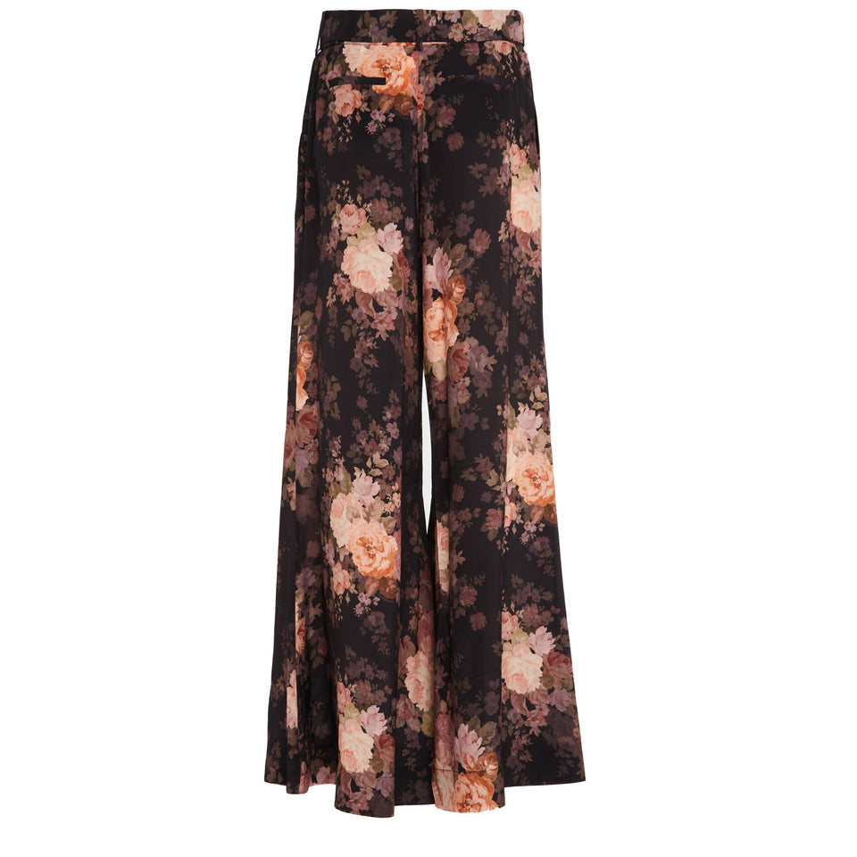 Multicolor silk trousers