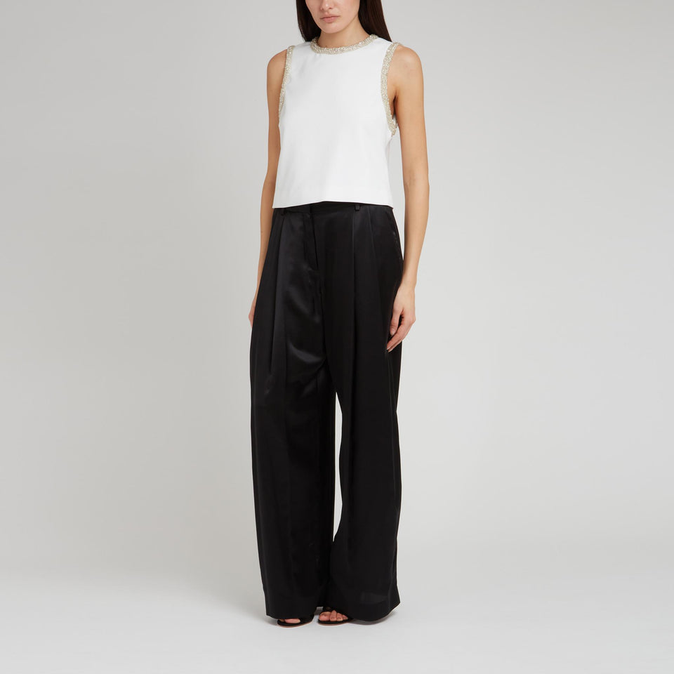 Canotta "Amal" in tessuto bianca