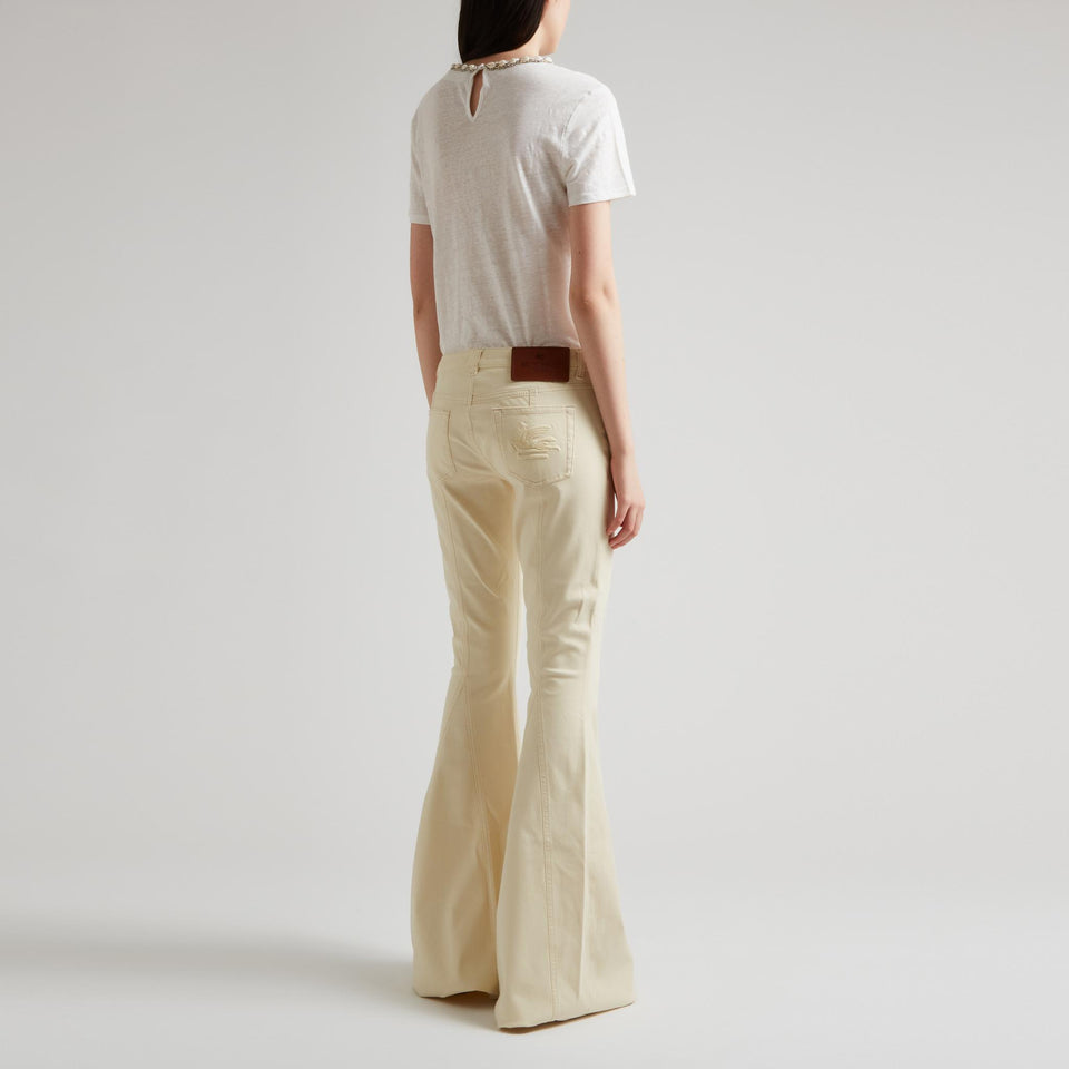 "Illuminate" ivory linen t-shirt