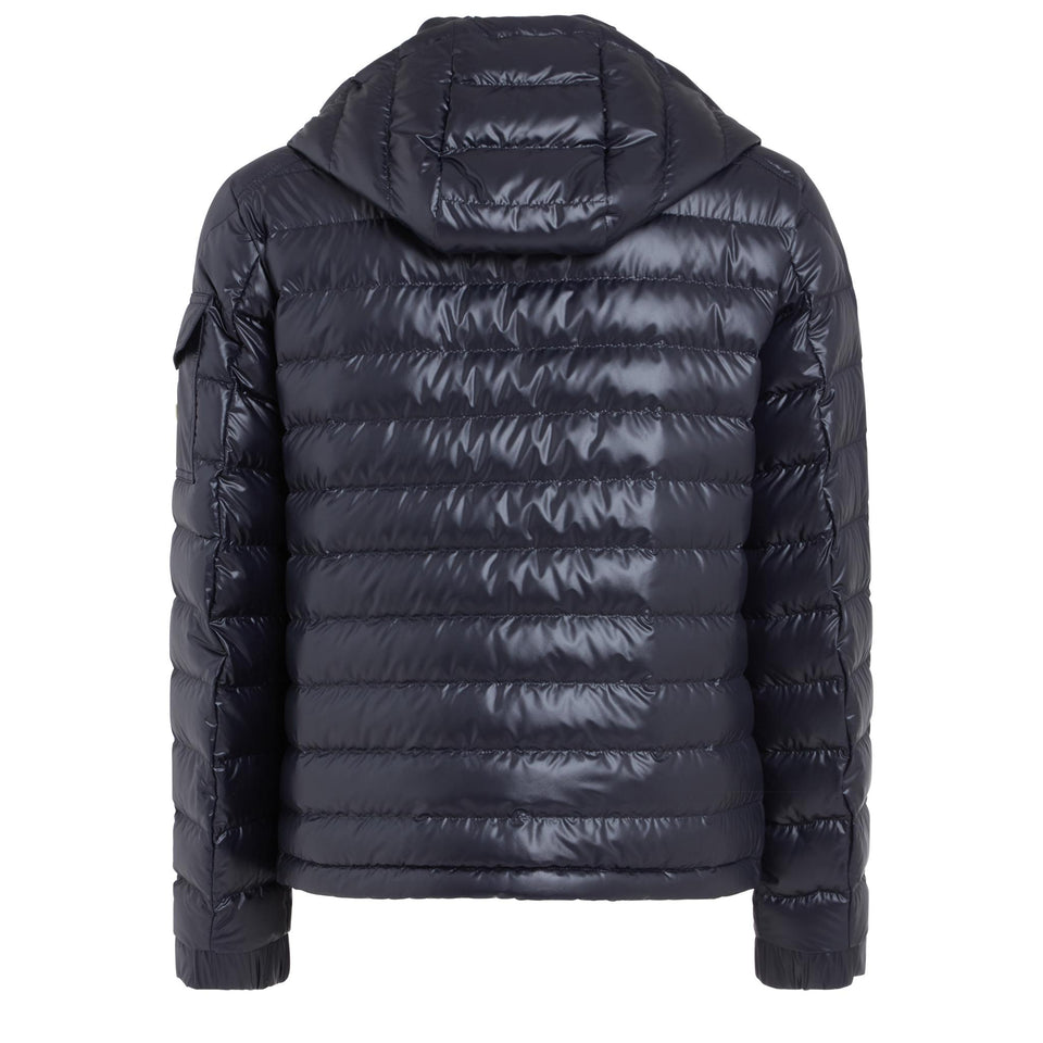 "Lauros" down jacket in blue fabric