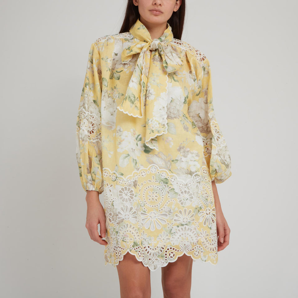 "Acacia" dress in yellow linen