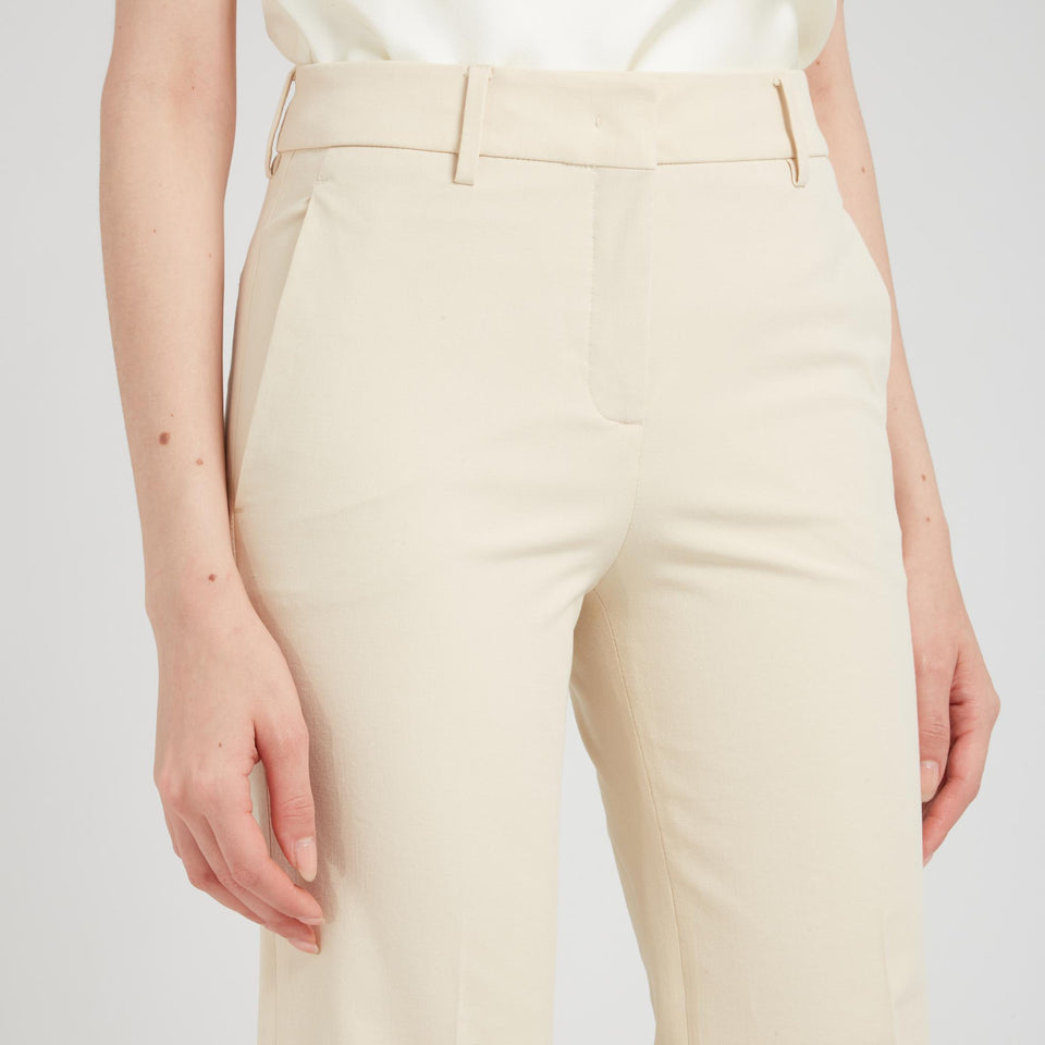 Pantalone in lana beige