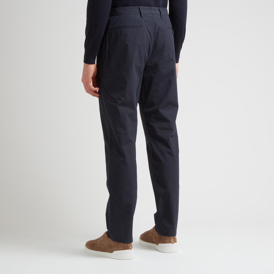 Blue fabric trousers