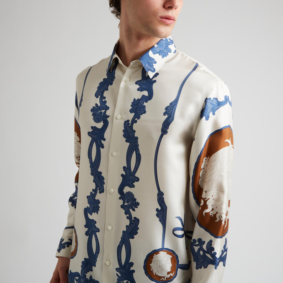 Camicia in seta multicolor