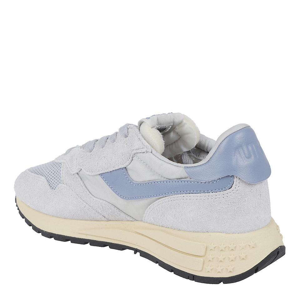 Sneakers "Reelwind" in pelle grigia WWLW-UT18 GLAC/TEMP AUTRY 