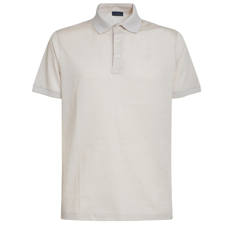 Polo in cotone beige