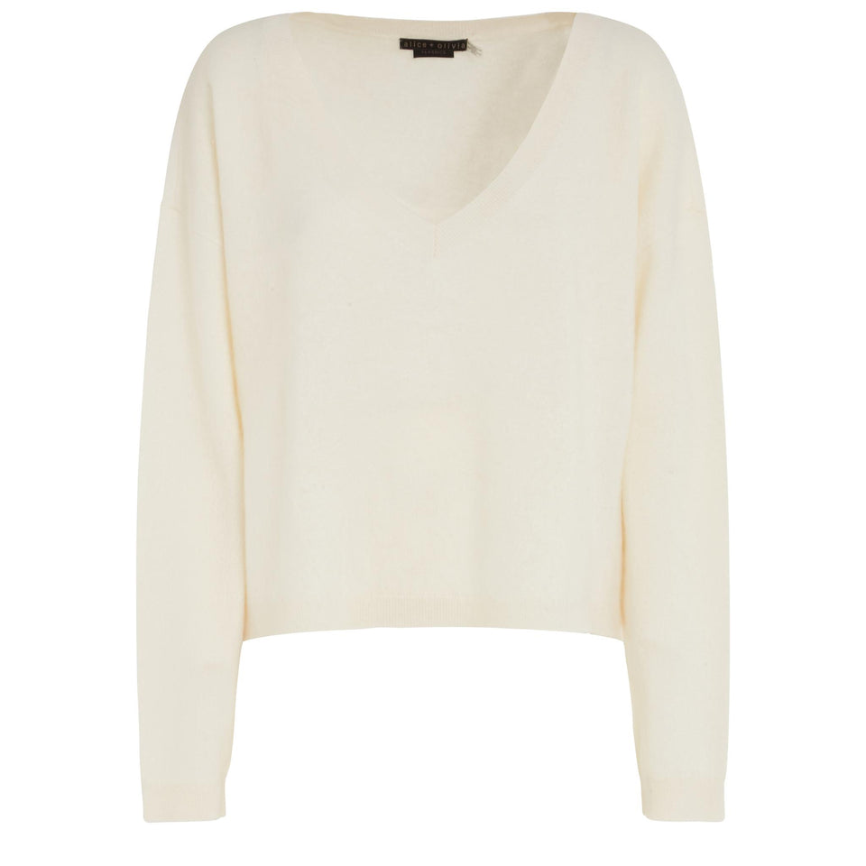 Maglia "Williams" in cashmere beige CL000577709 A056 ALICE & OLIVIA 
