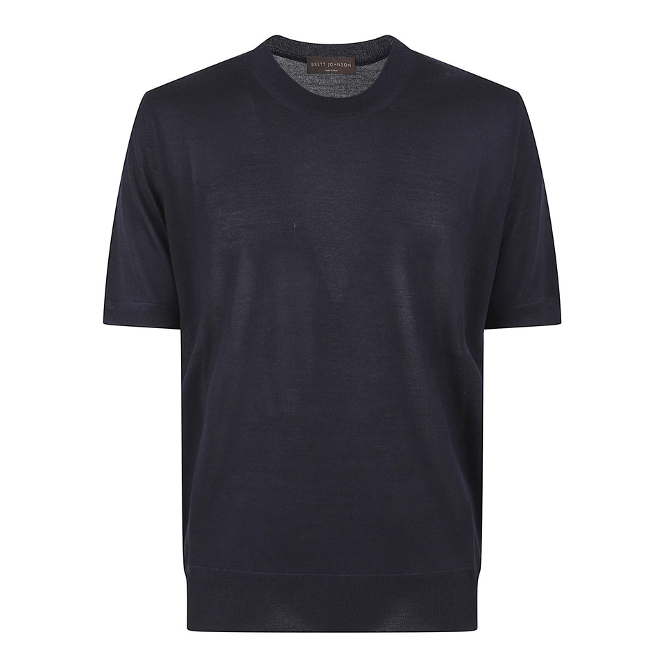 T-shirt in cashmere blu FW25K72LPRO 9905 BRETT JOHNSON 