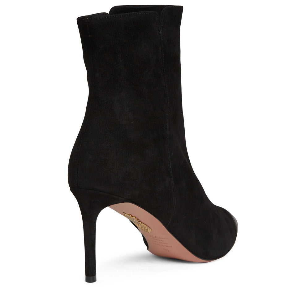 Stivaletto ''Milanese'' in suede nero MLNMIDB0 SCHBLACK AQUAZZURA 