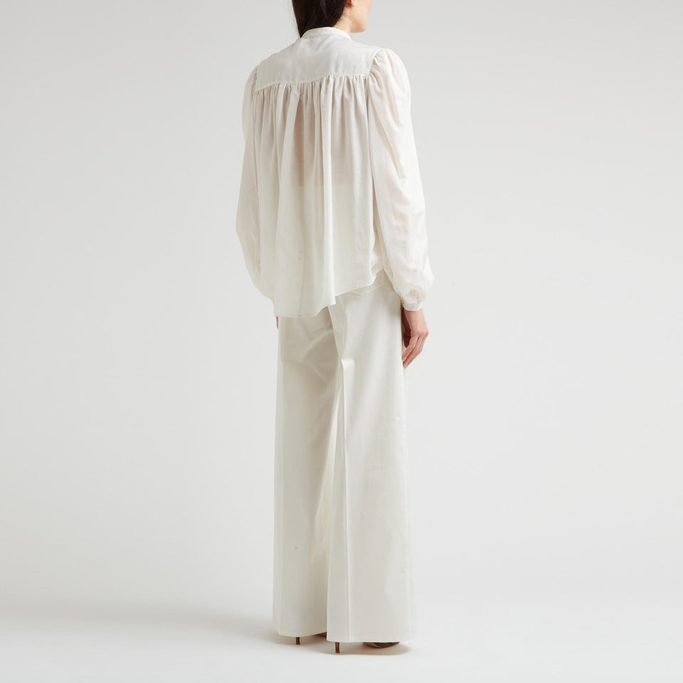 Camicia in seta bianca