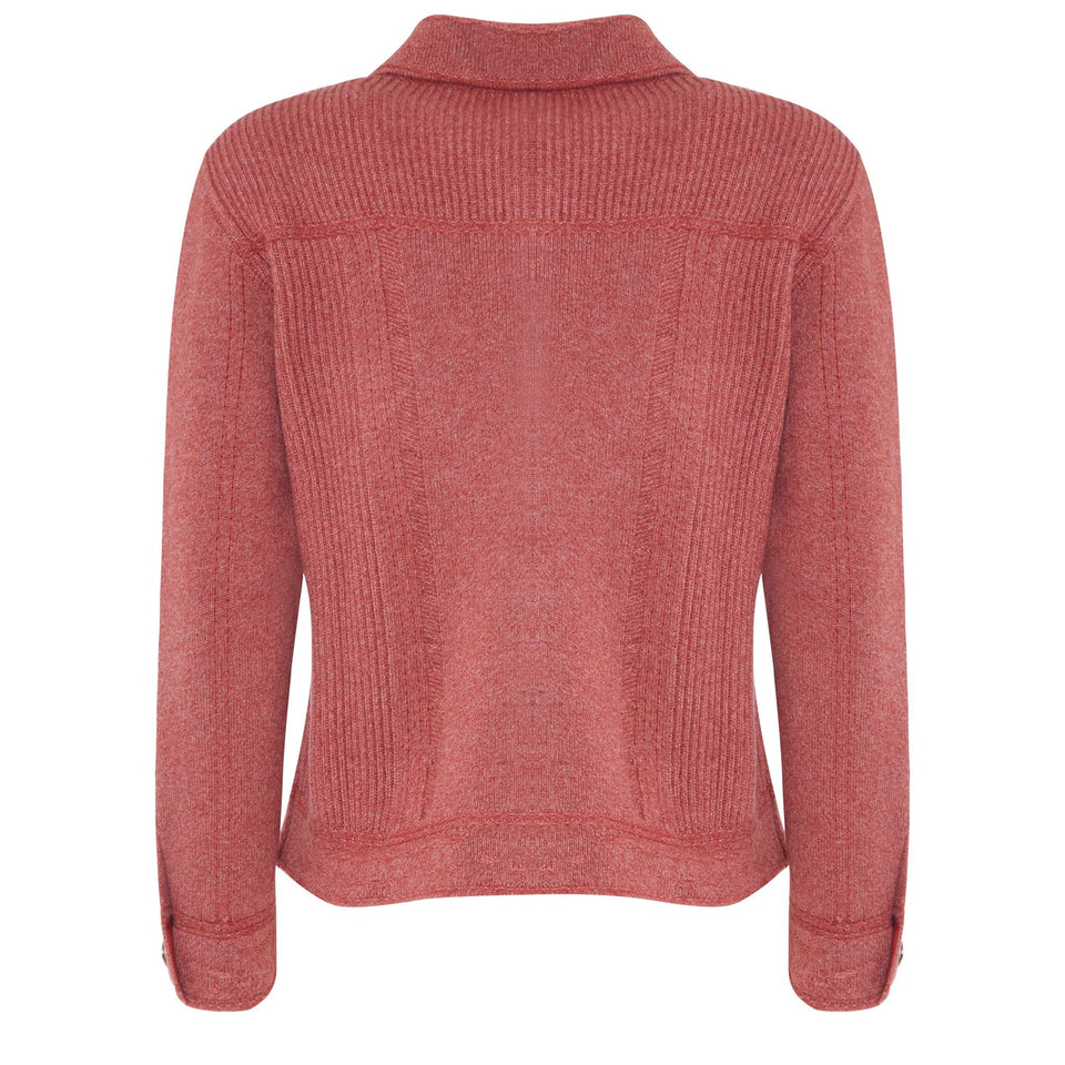 Burgundy cashmere jacket