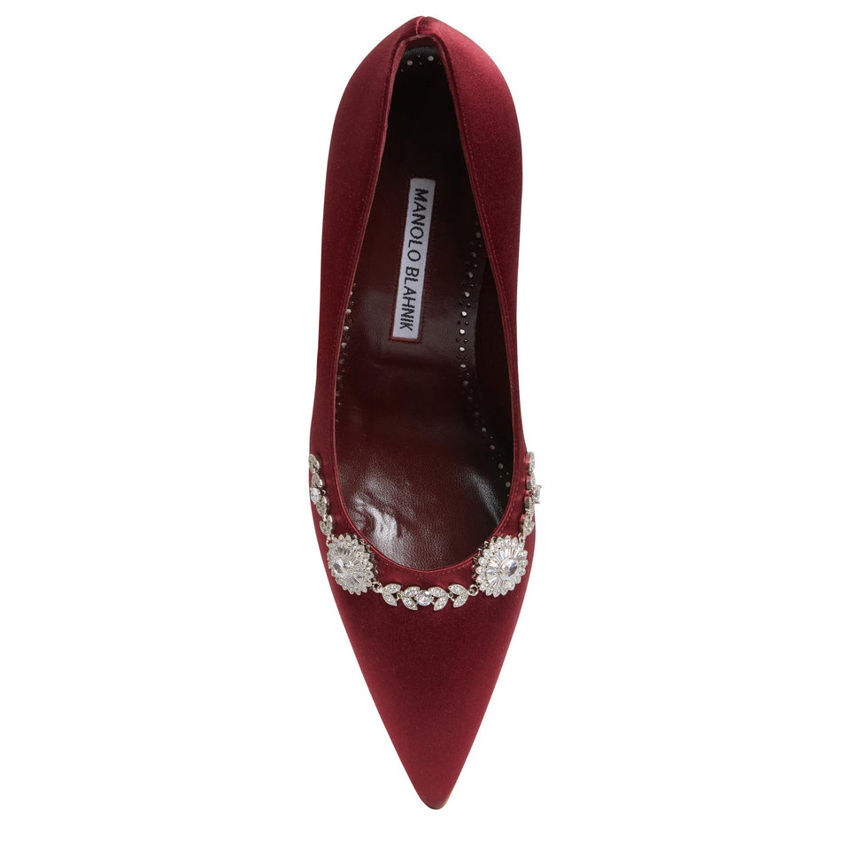 Décolleté "Lamikpump 90" in raso rossa 324-2852 DRED MANOLO BLAHNIK 