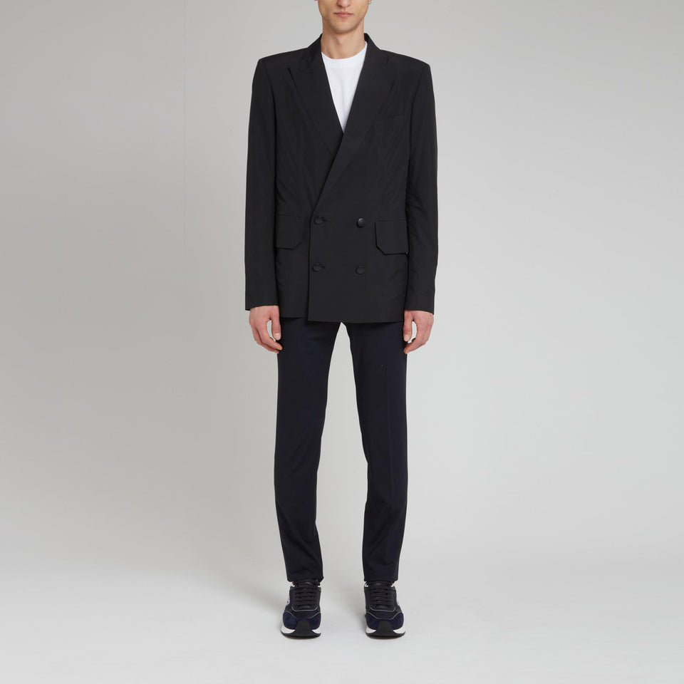Blazer doppio petto in tessuto nero