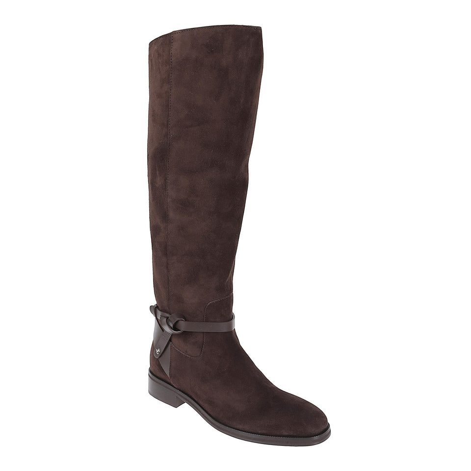 Stivale "Lawton" in suede marrone LAWTONKB ALRCHOCOLATE JIMMY CHOO 