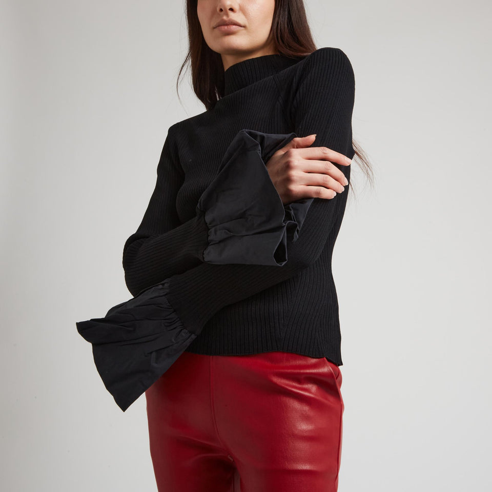 Black knitted top