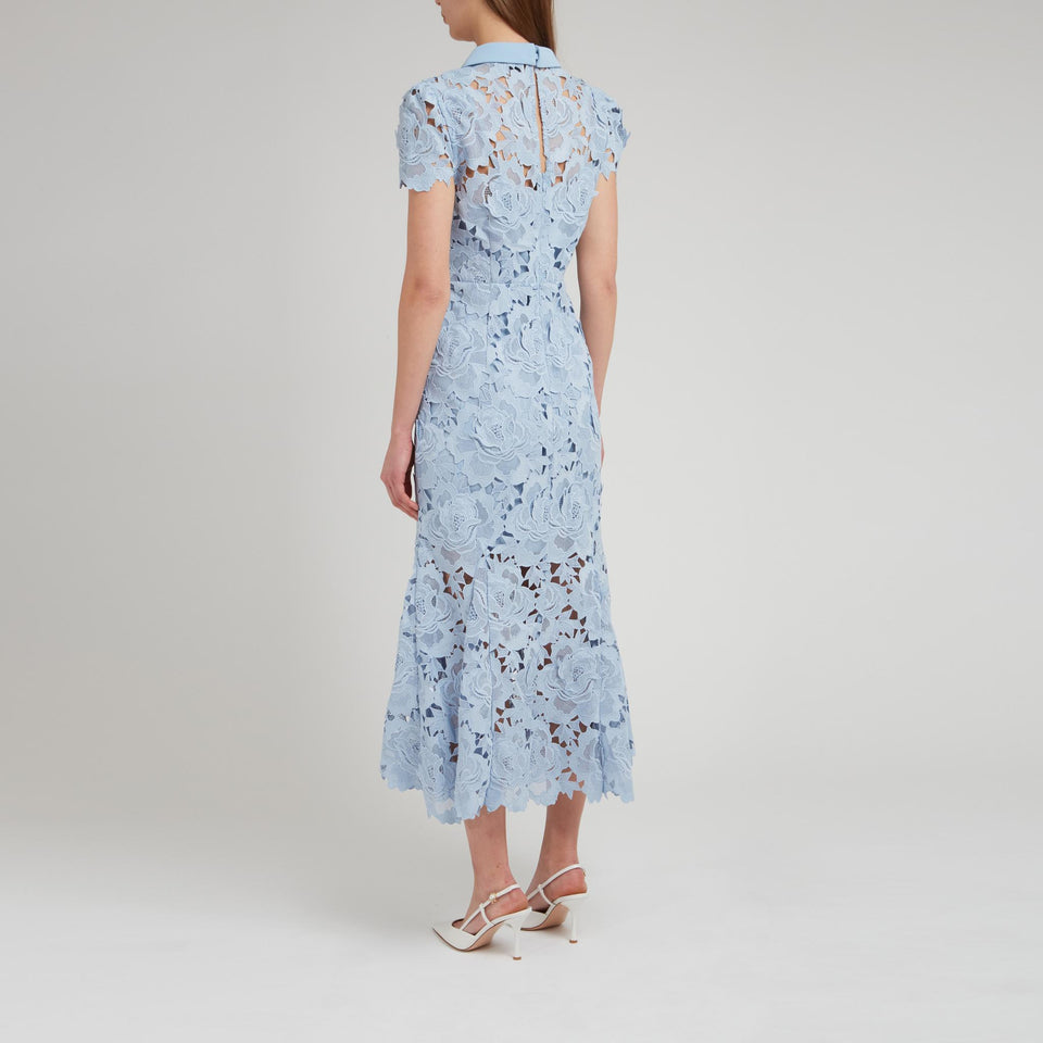 Dress in light blue fabric