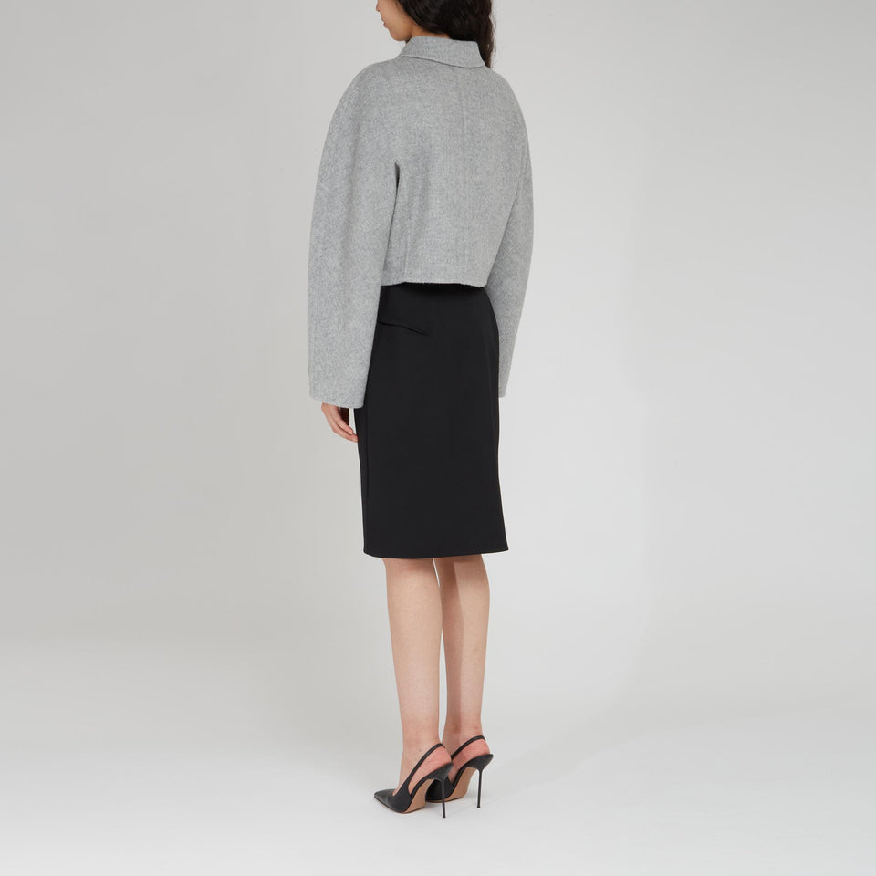 Grey wool and cashmere jacket