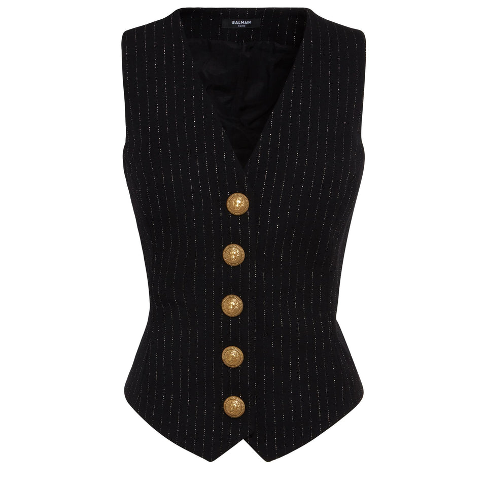 Gilet in tessuto nero