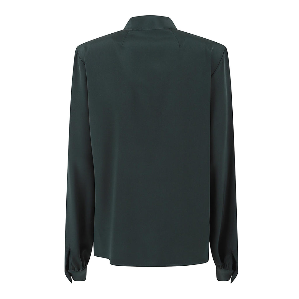 Camicia in seta verde D60437 K0977A29VERDE KITON 