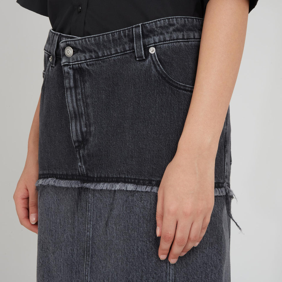 Gonna in denim nera