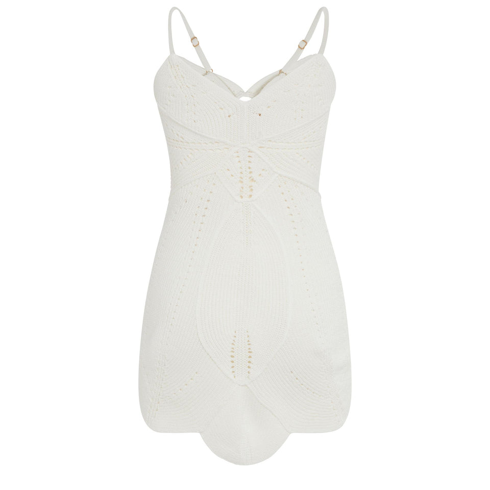 Mini abito in maglia bianco KD3849YC1553 OFFWHITE CULT GAIA 