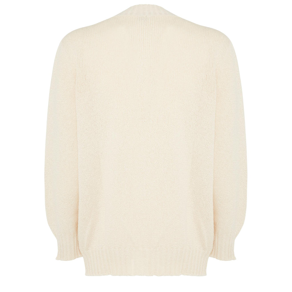 Cardigan in cotone bianco