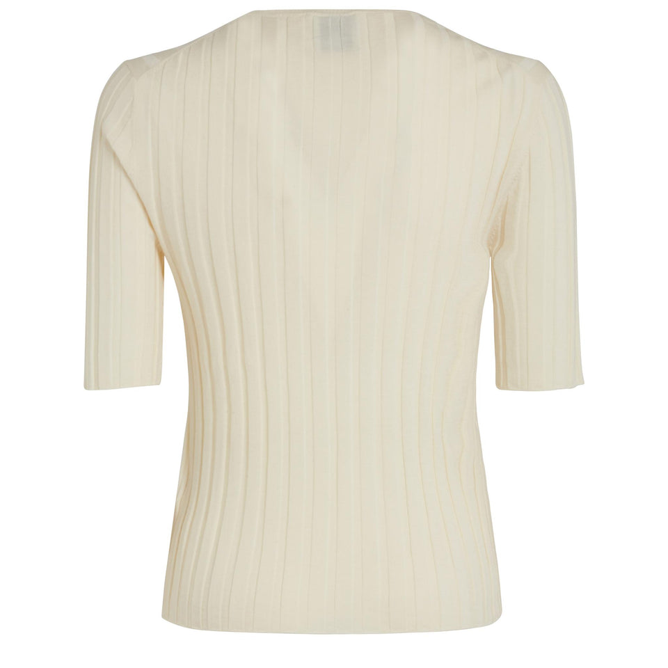 Maglia in lana bianca