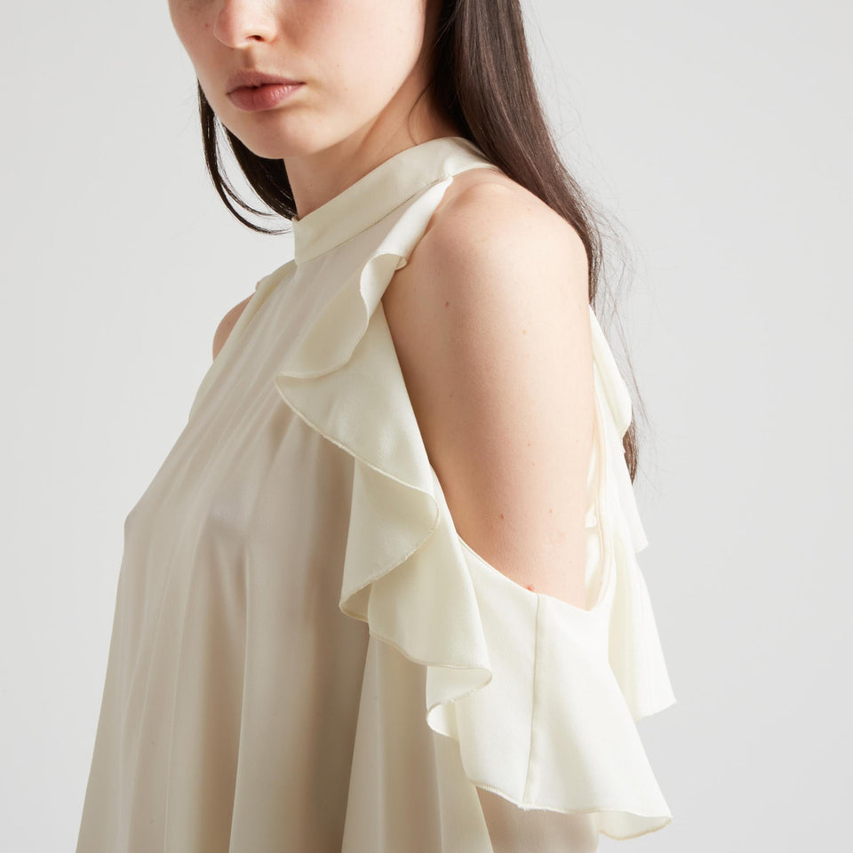 Maglia in tessuto bianca