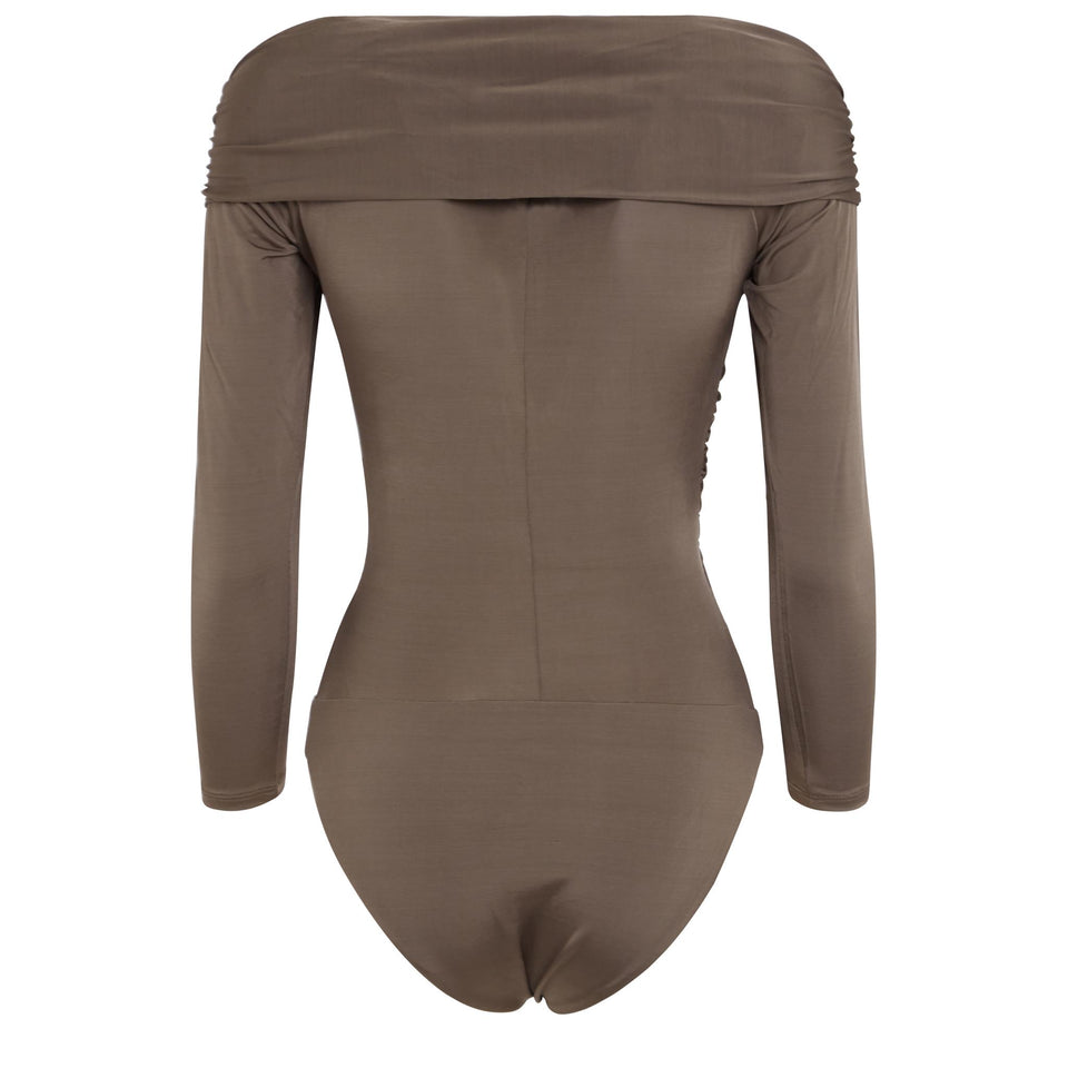 Body in tessuto marrone