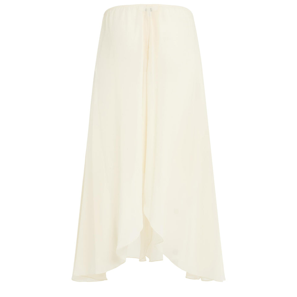 White silk skirt