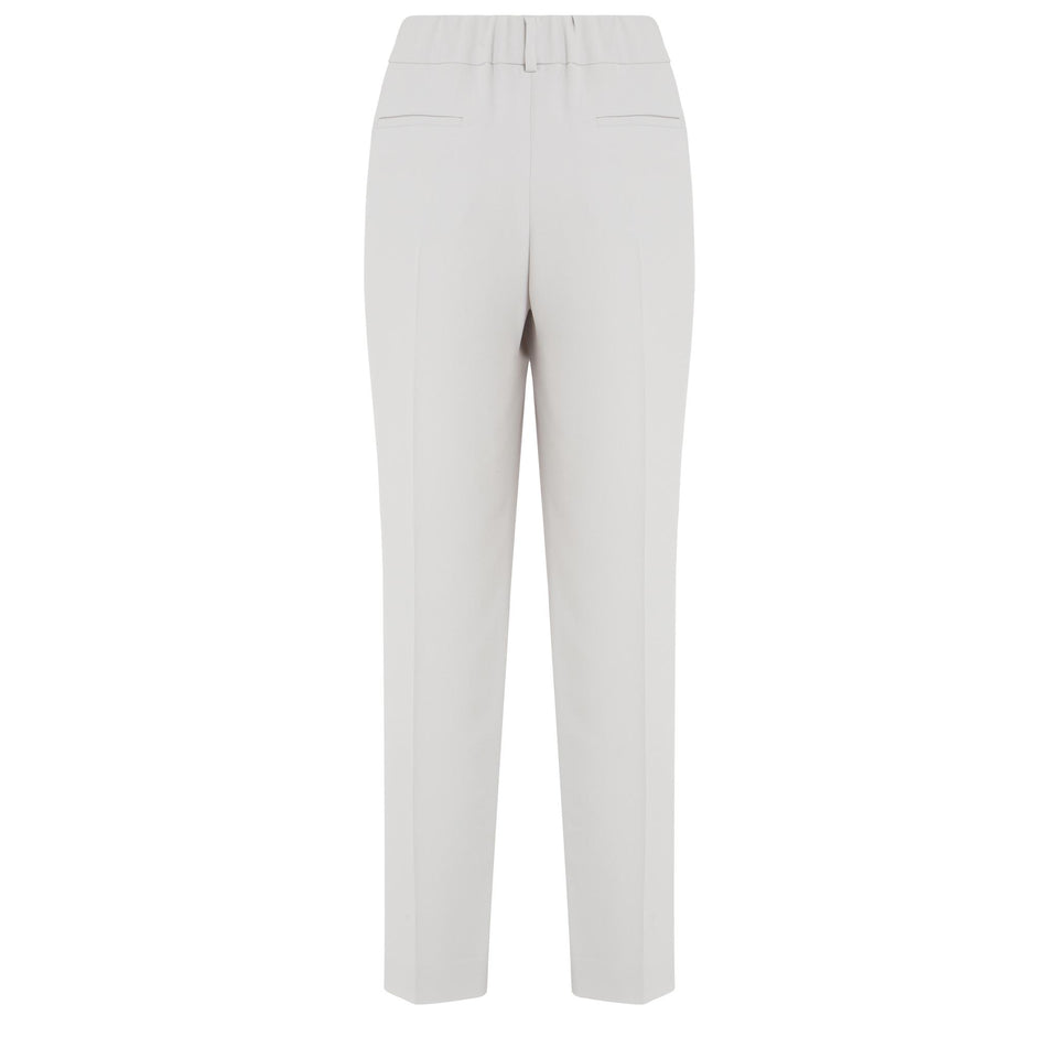 Gray silk trousers