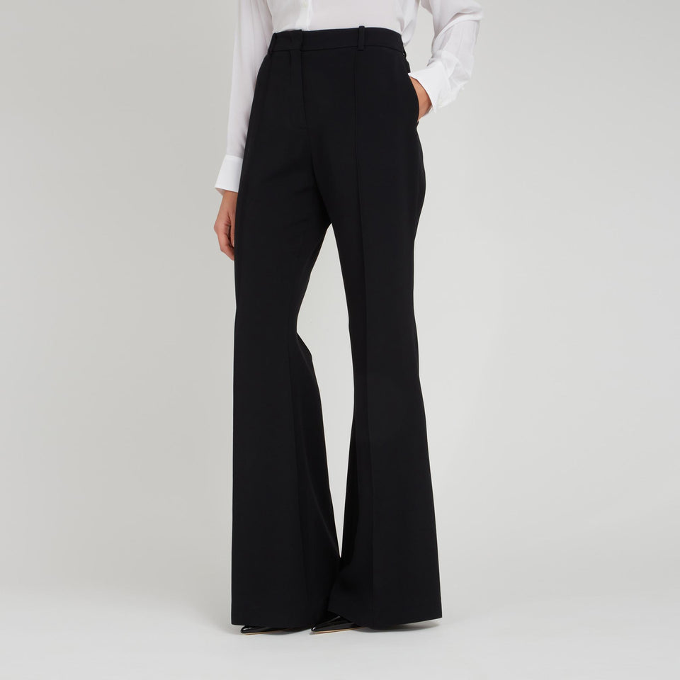 Pantalone svasato in tessuto nero P0053NF24CD007 BK001 ELIE SAAB 